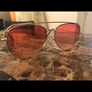 Super cute pink tinted vintage sun glasses